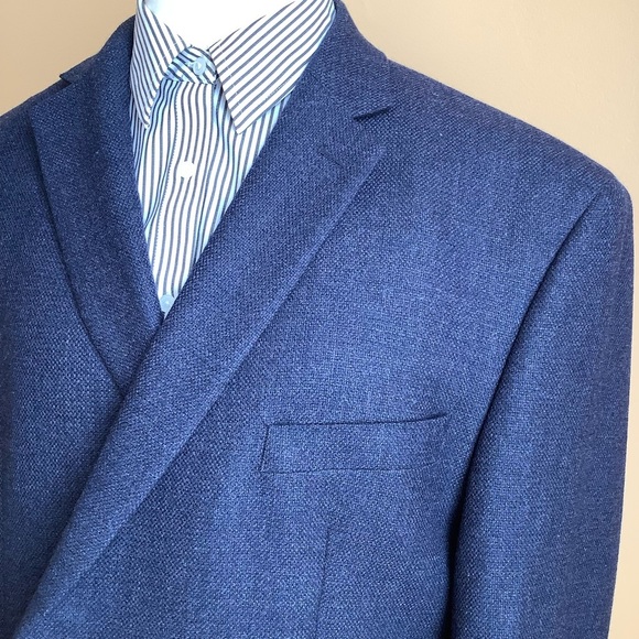 RALPH LAUREN Blue Oversized Wool Blazer Size 44S - Picture 4 of 13